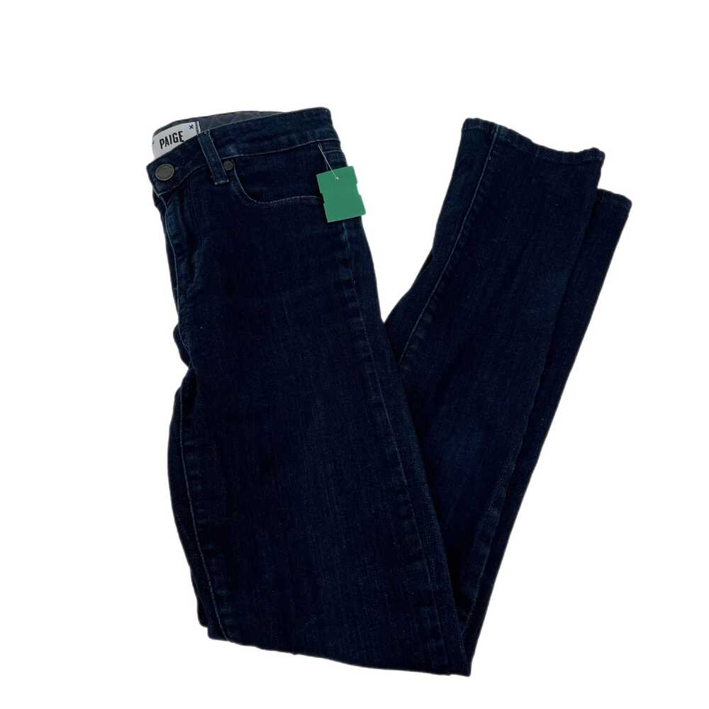 PAIGE Blue Skinny Jeans Dark Wash Hoxton Straight Slim | Womens 0